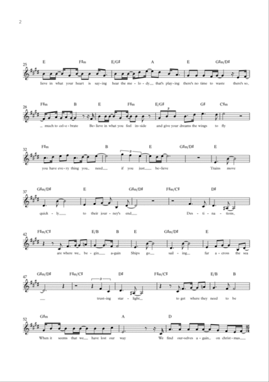 Believe Easy Piano scores gallery preview page 2