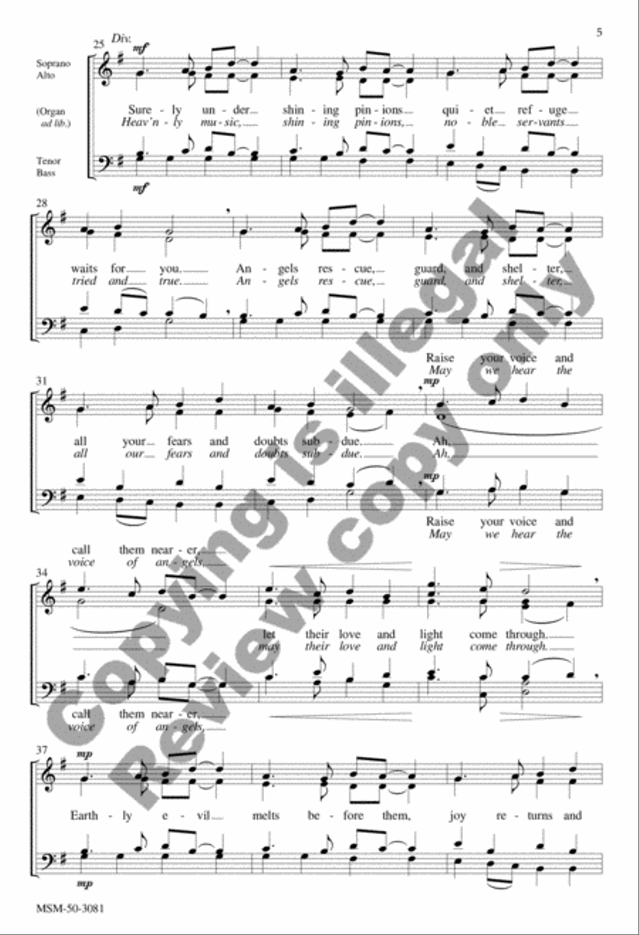 The Gift of Angels The Gift of Angels 4-Part scores gallery preview page 5