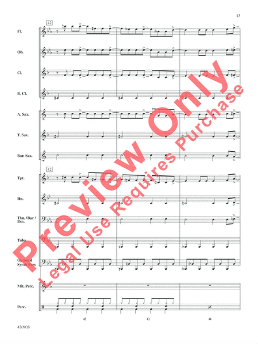 Everything Is Awesome (Awesome Remixxx!!!) (from The Lego Movie) Concert Band scores gallery preview page 13