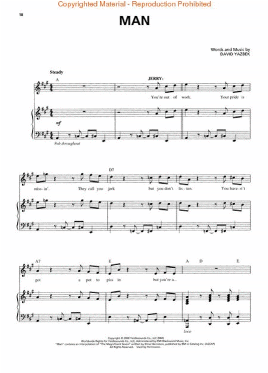 The Full Monty Piano, Vocal scores gallery preview page 3