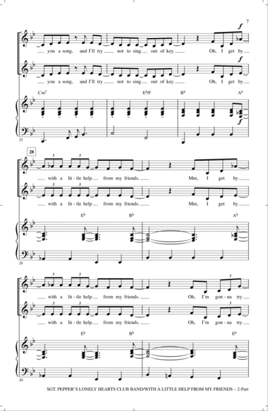Sgt. Pepper's Lonely Hearts Club Band 2-Part scores gallery preview page 5