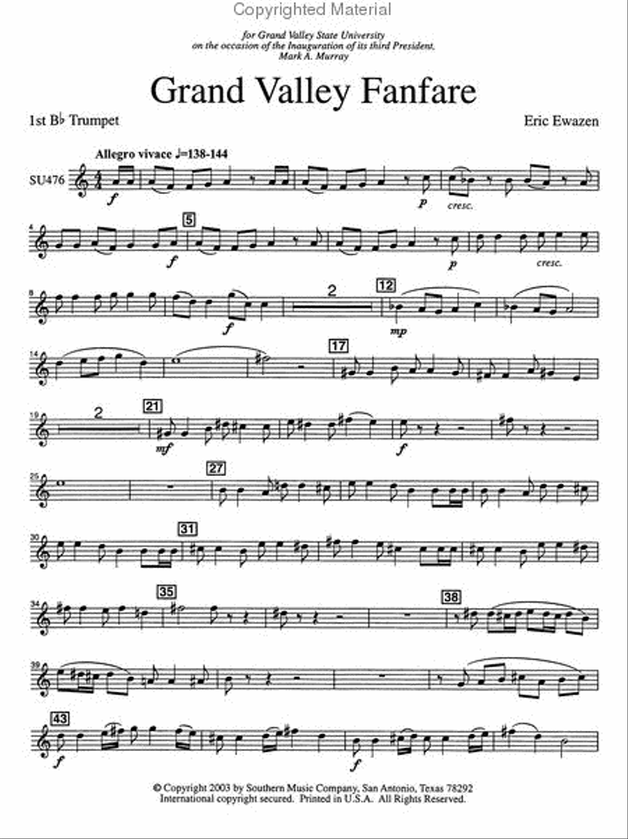 Grand Valley Fanfare Brass Quintet scores gallery preview page 3