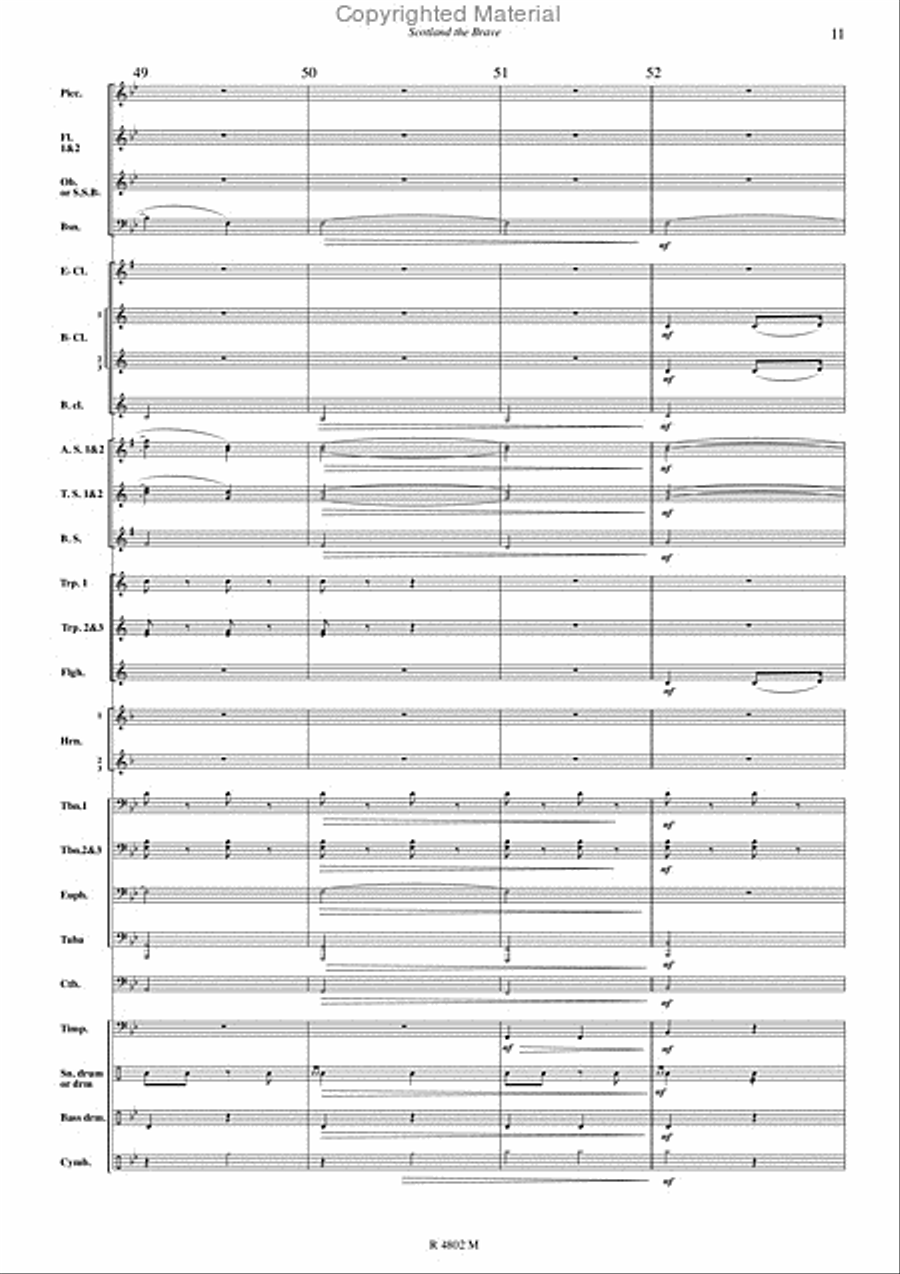Scotland The Brave Concert Band scores gallery preview page 12