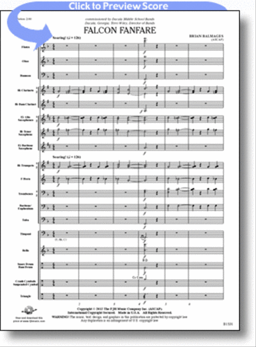 Falcon Fanfare Concert Band scores gallery preview page 1