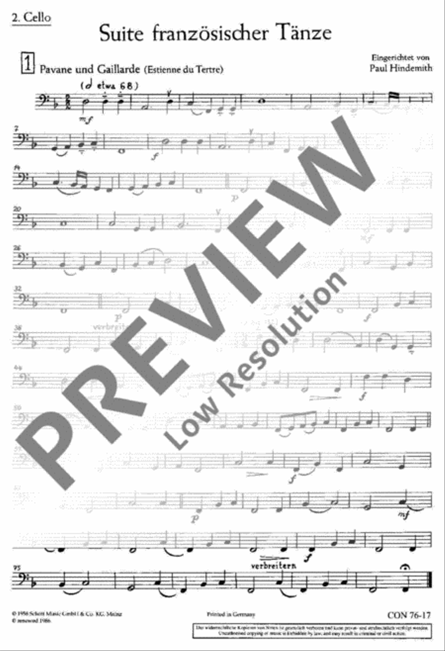 Suite französischer Tänze Part scores gallery preview page 2