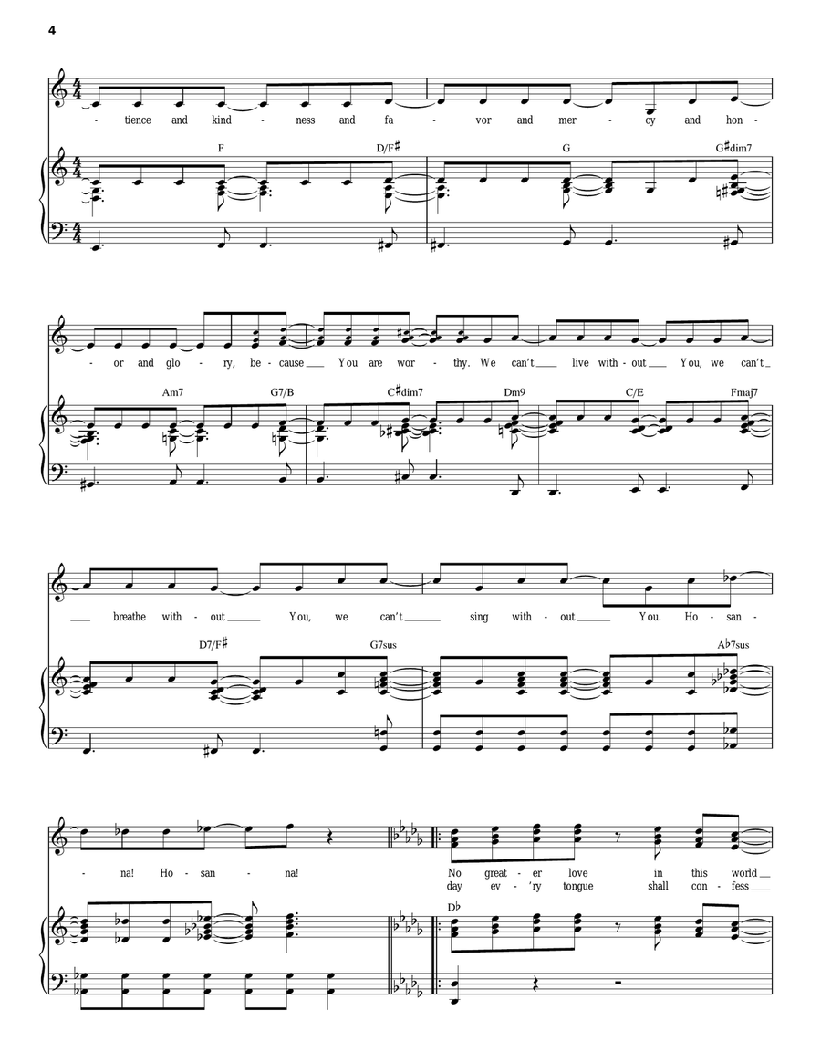 Hosanna Hosanna Acoustic Guitar scores gallery preview page 4
