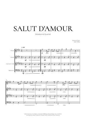 Book cover for Salut D’amour (Woodwind Quartet) - Edward Elgar