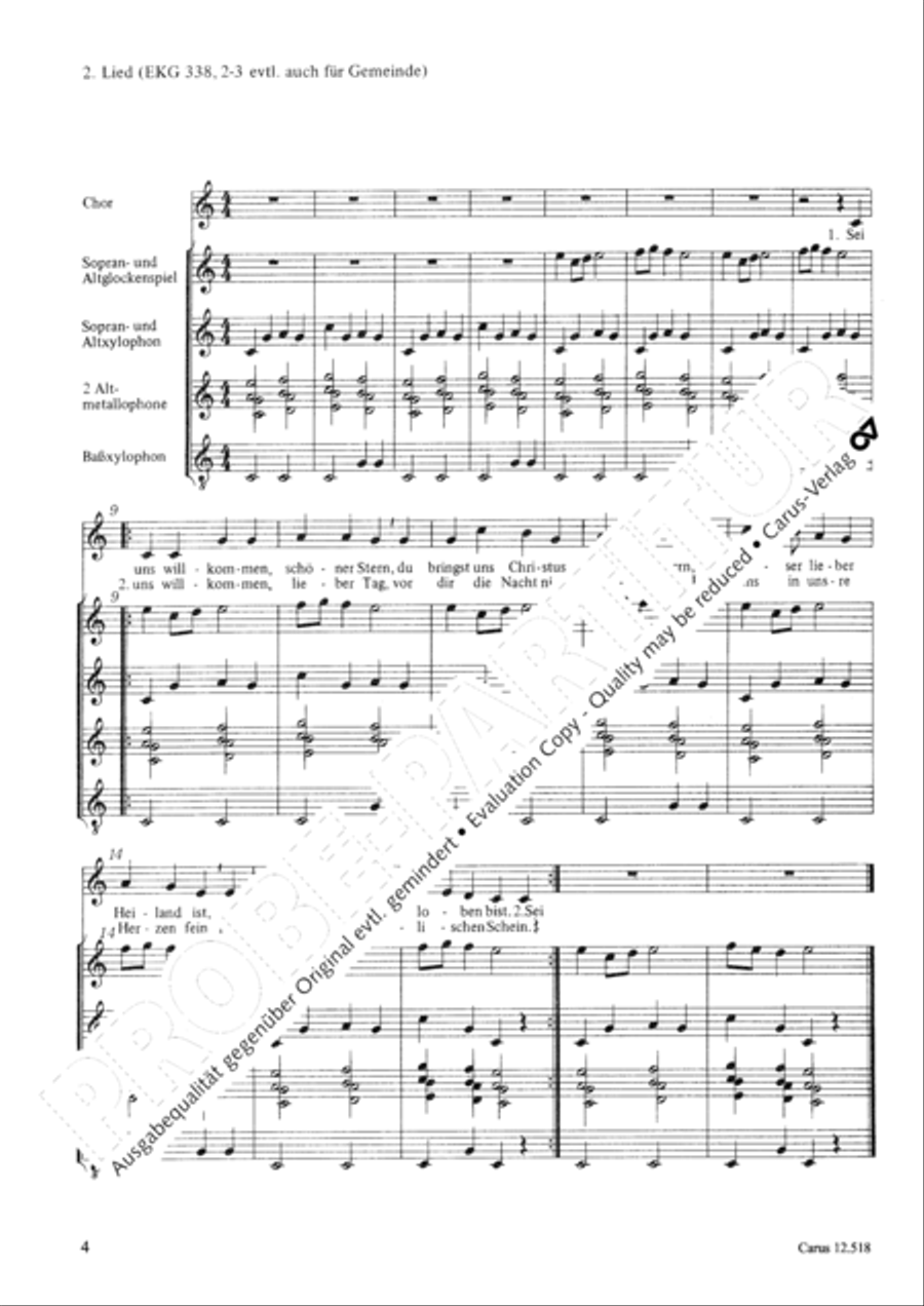 Das Weihnachtsfest Unison Choir scores gallery preview page 5