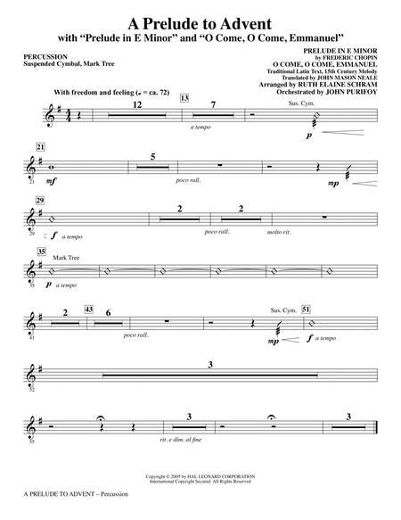 A Prelude To Advent (with Prelude In E Minor and O Come, O Come, Emmanuel) - Percussion