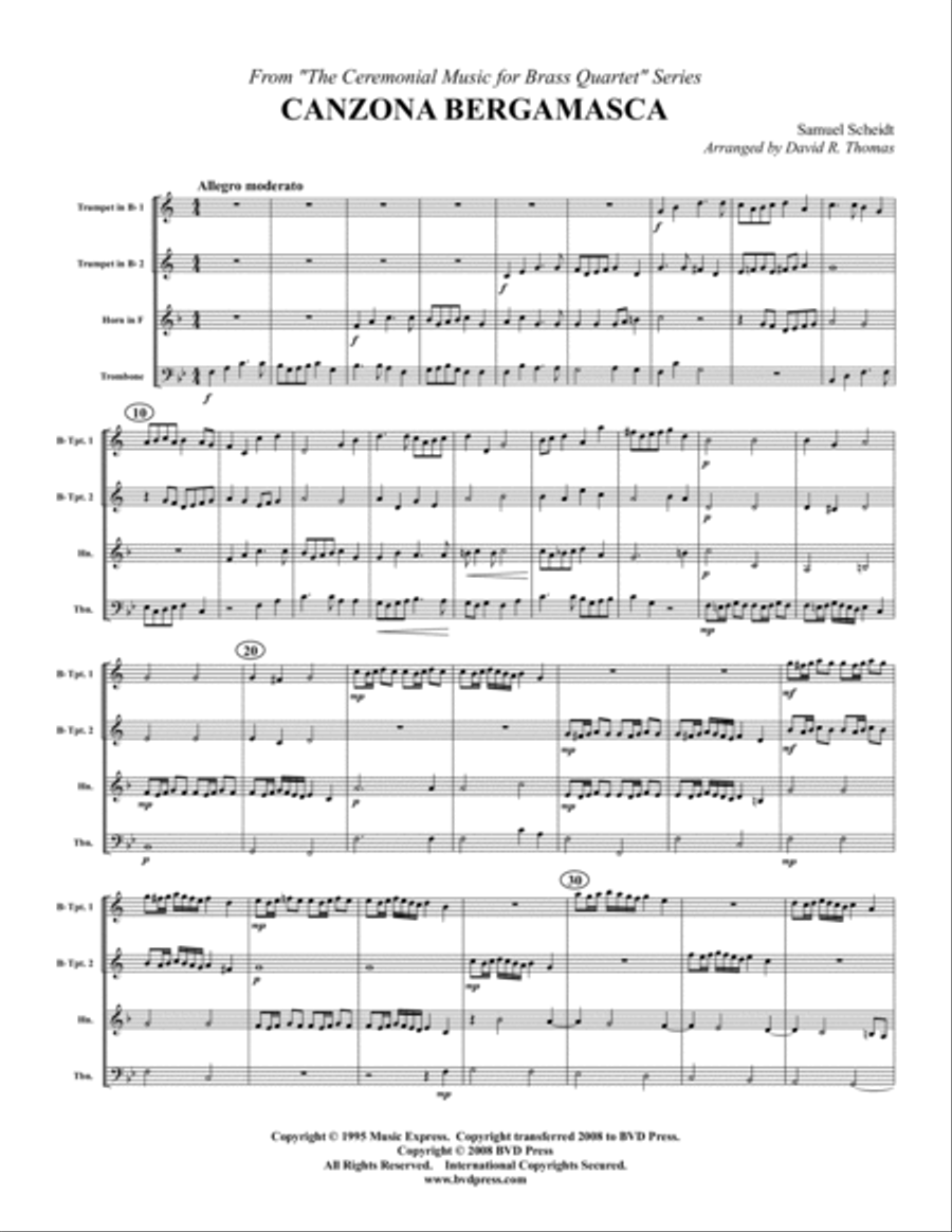 Ceremonial Music for Brass Quartet Brass Quartet scores gallery preview page 3
