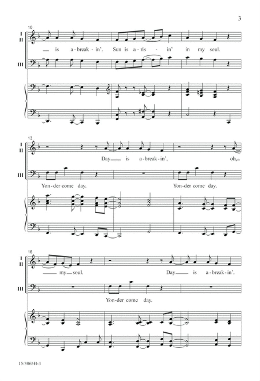 Yonder Come Day Yonder Come Day 3-Part scores gallery preview page 4