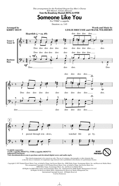 Someone Like You (from Jekyll & Hyde) (arr. Kirby Shaw)