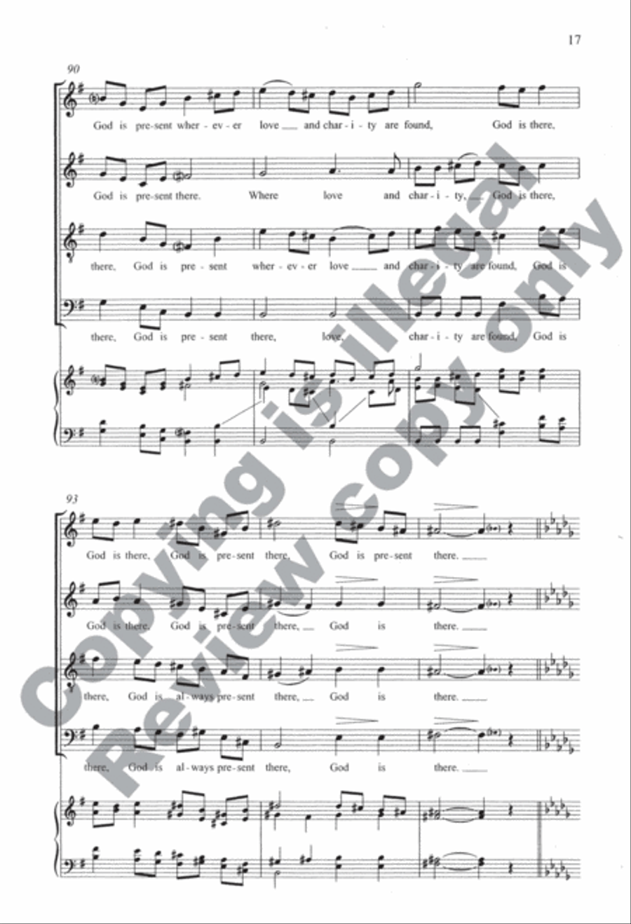 Ubi Caritas Ubi Caritas 4-Part scores gallery preview page 18