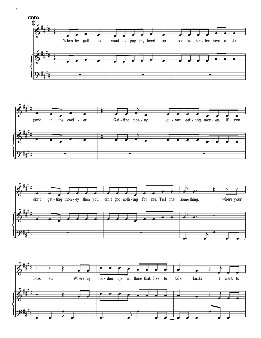 Diva Piano, Vocal, Guitar scores gallery preview page 4