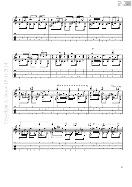The Sicilian Clan (Sheet music for guitar) image number null