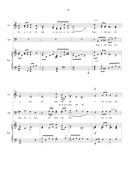 Tarry a Little Longer, sacred music for SATB choir image number null