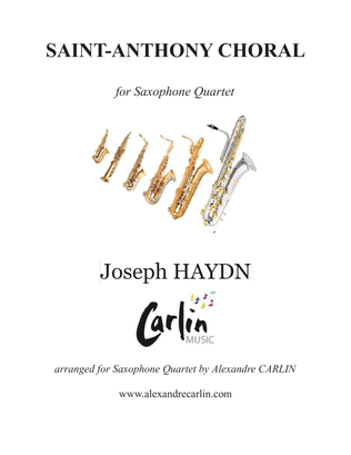 Saint-Anthony Choral by Haydn - arranged for Saxophone Quartet