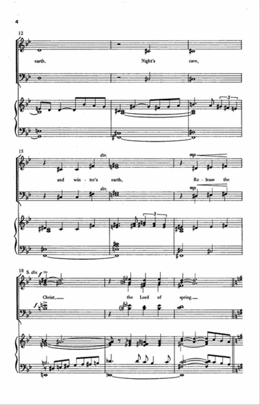 Earth's Easter Song Earth's Easter Song 4-Part scores gallery preview page 3