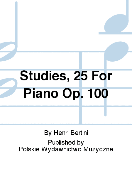 Studies, 25 For Piano Op. 100