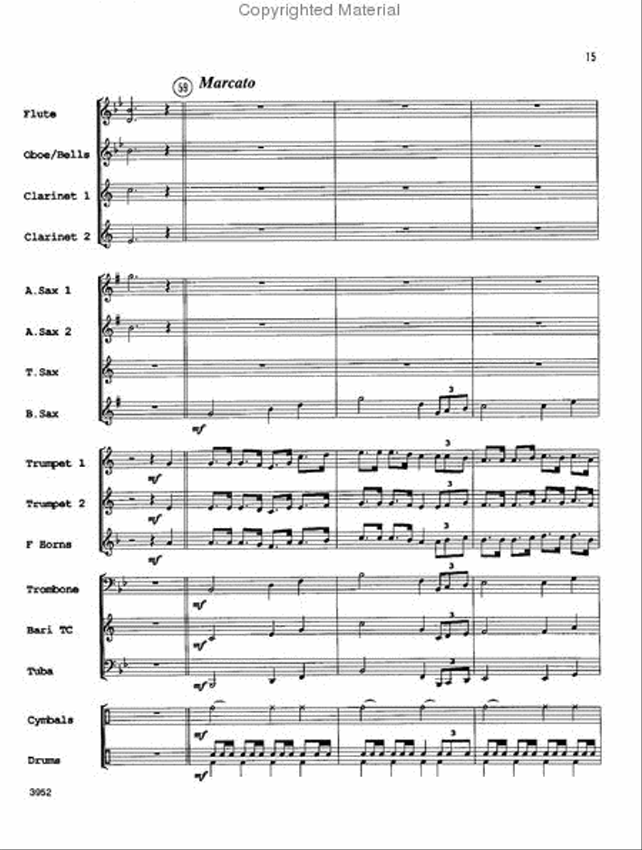Battle Hymn of the Republic Concert Band scores gallery preview page 14