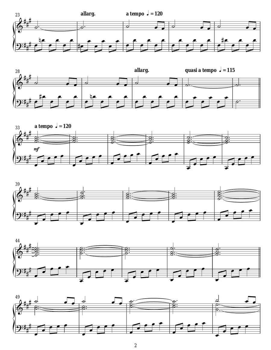 Burning Piano Solo scores gallery preview page 2