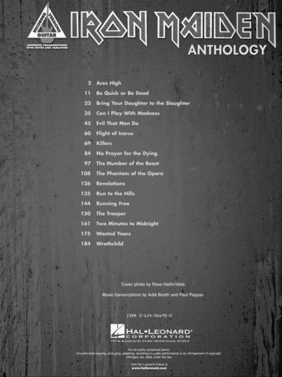 Iron Maiden Anthology Electric Guitar scores gallery preview page 2