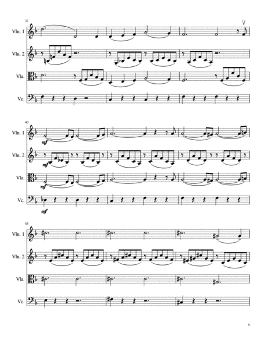 Liebestraum String Quartet scores gallery preview page 6