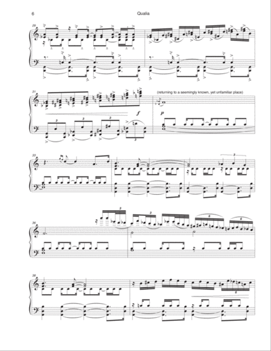 Qualia - for piano Piano Solo scores gallery preview page 6