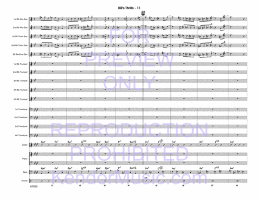 Bill's Thrills Jazz Ensemble scores gallery preview page 12