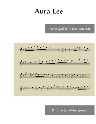 Book cover for Aura Lee - Flute Quartet
