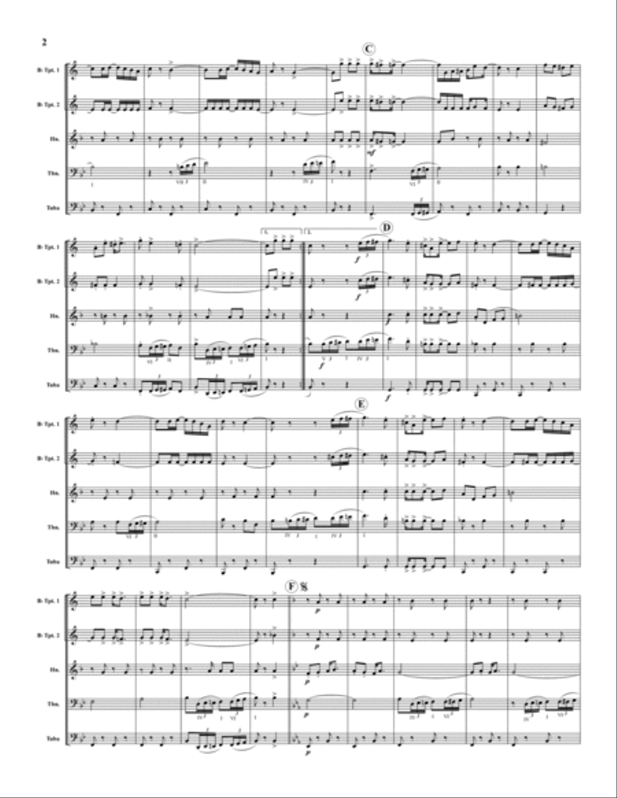 The Walking Frog The Walking Frog Brass Quintet scores gallery preview page 2
