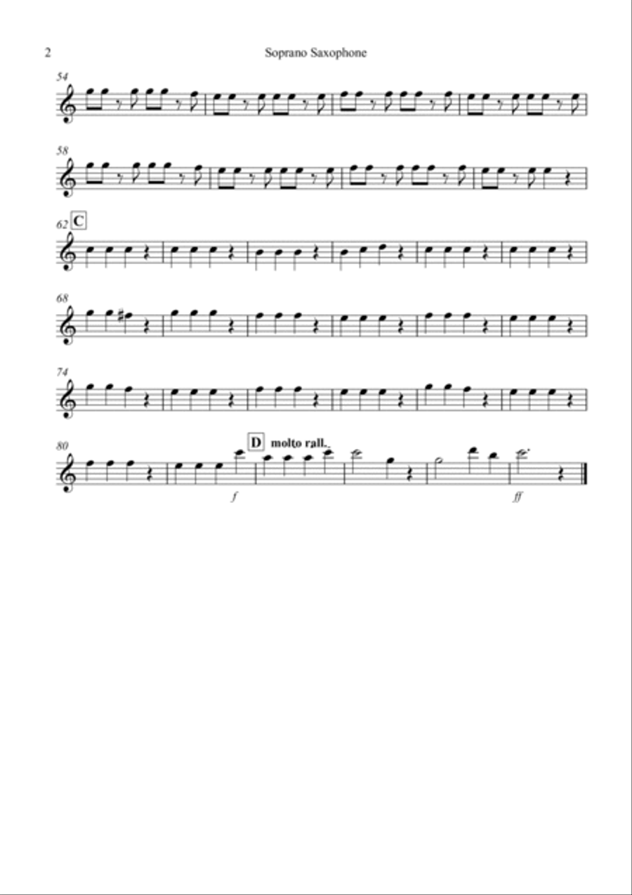 The Trout (4th movement) for Saxophone Quartet Saxophone Quartet scores gallery preview page 5