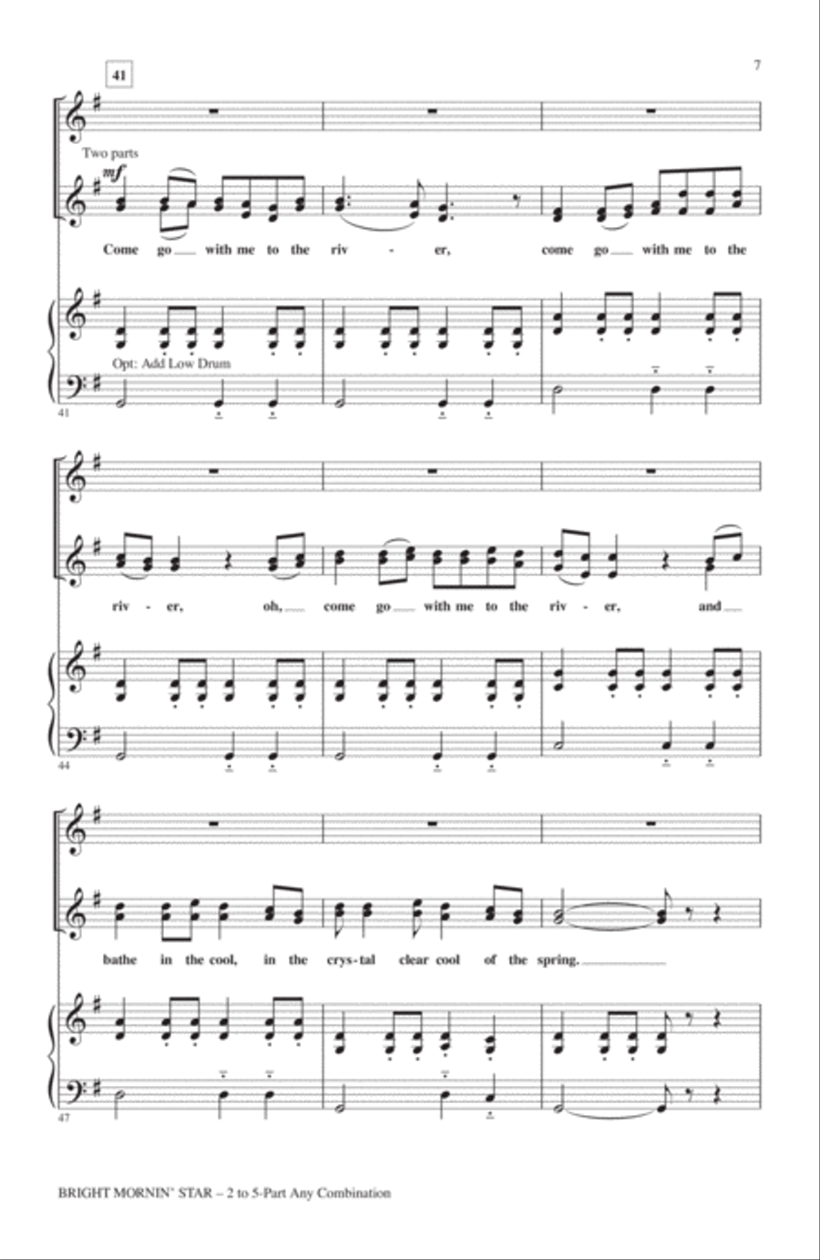 Bright Mornin' Star 2-Part scores gallery preview page 5