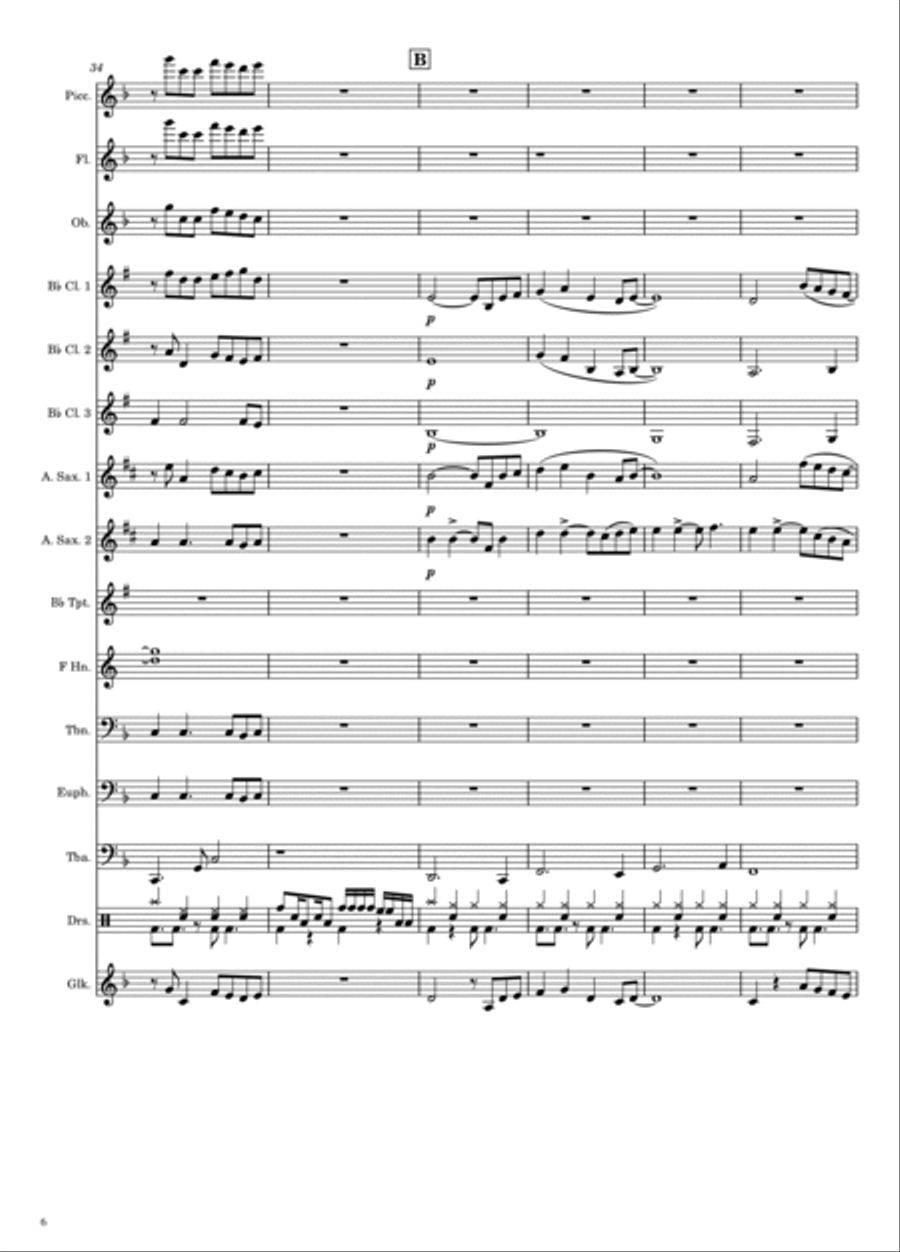 You Say Run Concert Band scores gallery preview page 6