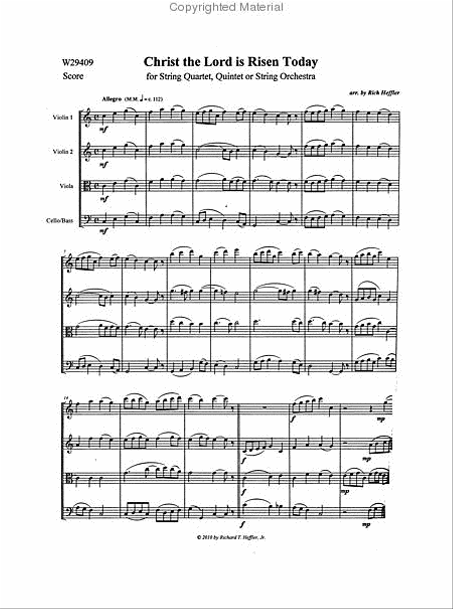 Christ The Lord Is Risen Today String Orchestra scores gallery preview page 2