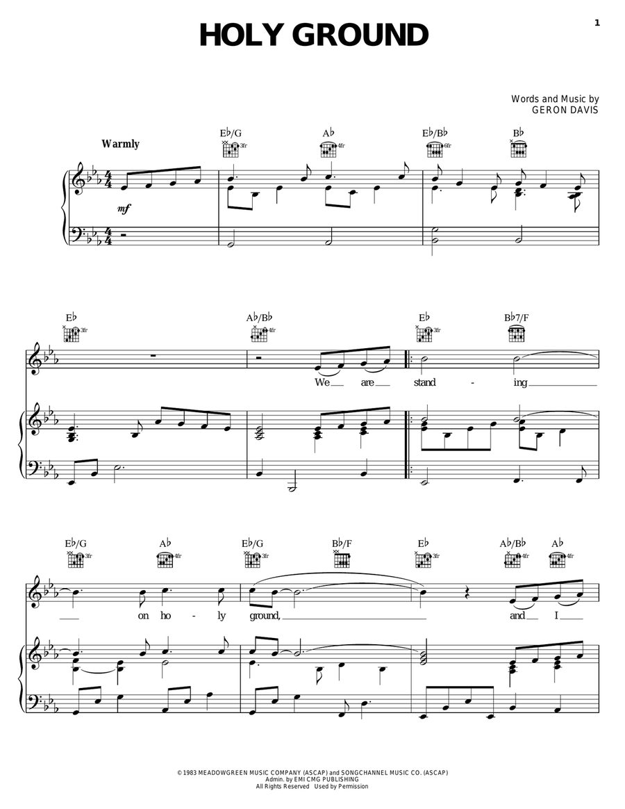 Holy Ground Acoustic Guitar scores gallery preview page 1