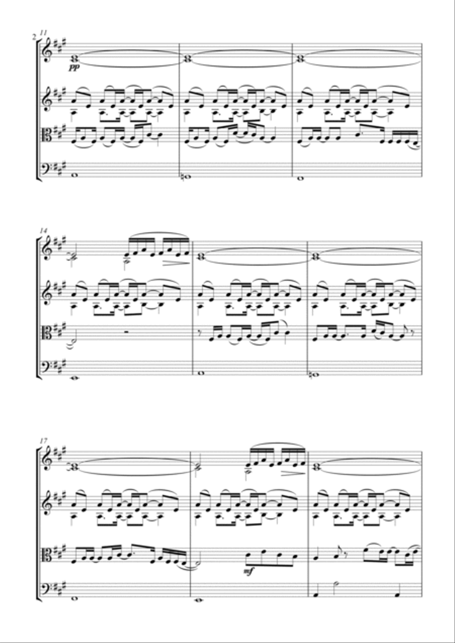 Champagne Supernova String Quartet scores gallery preview page 2