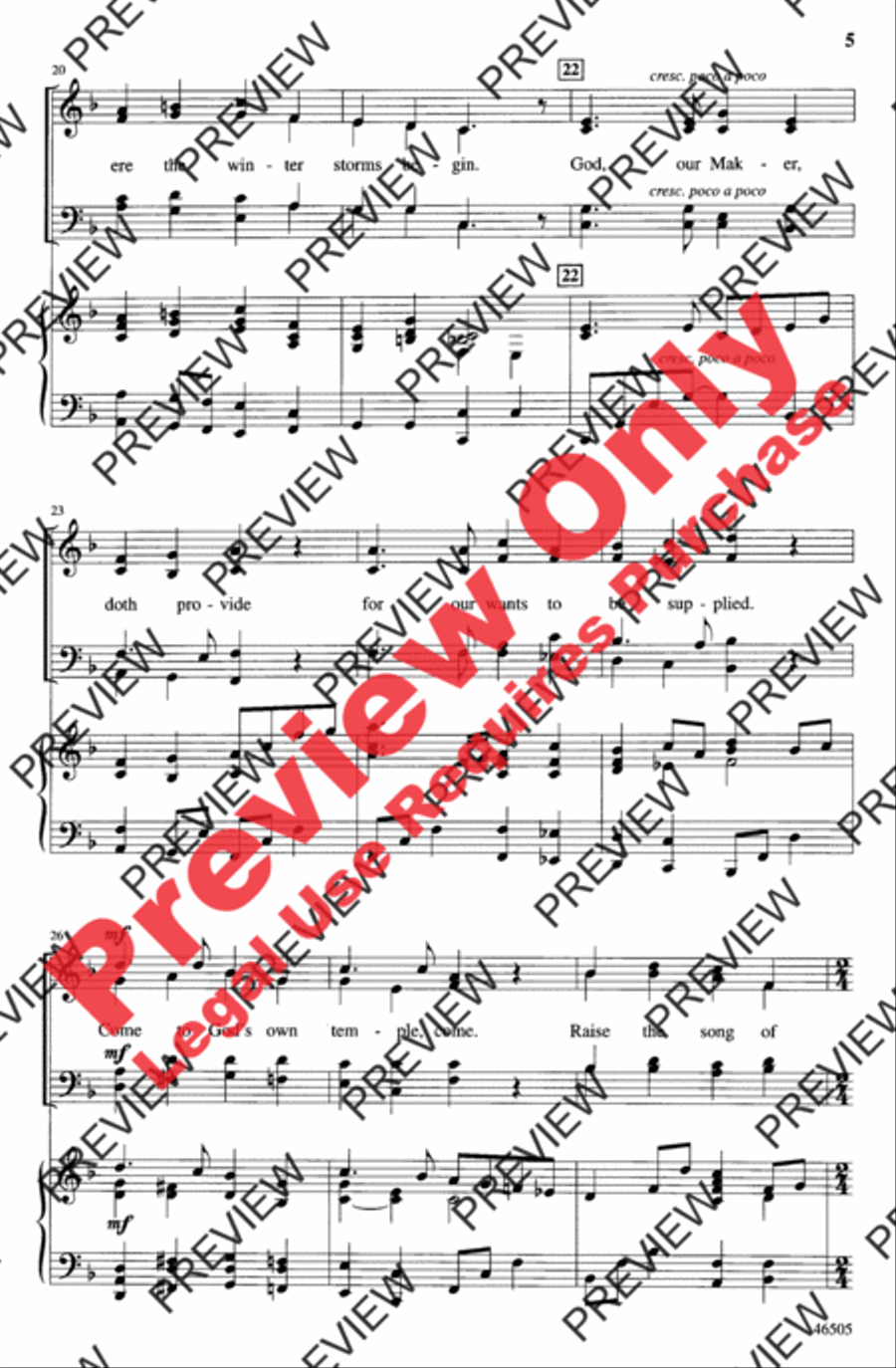 Give Thanks and Sing! Give Thanks and Sing! 4-Part scores gallery preview page 5