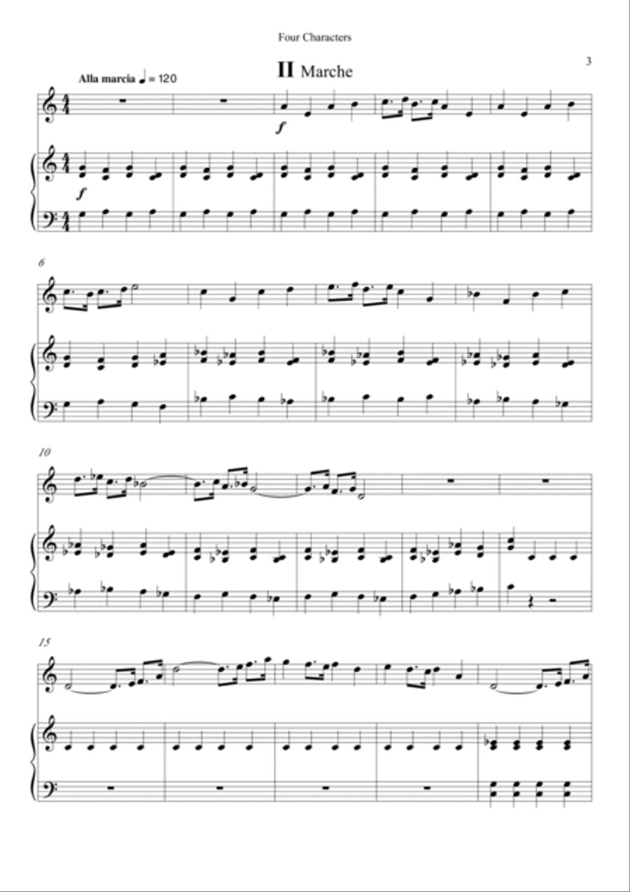 Four Characters Clarinet Solo scores gallery preview page 5