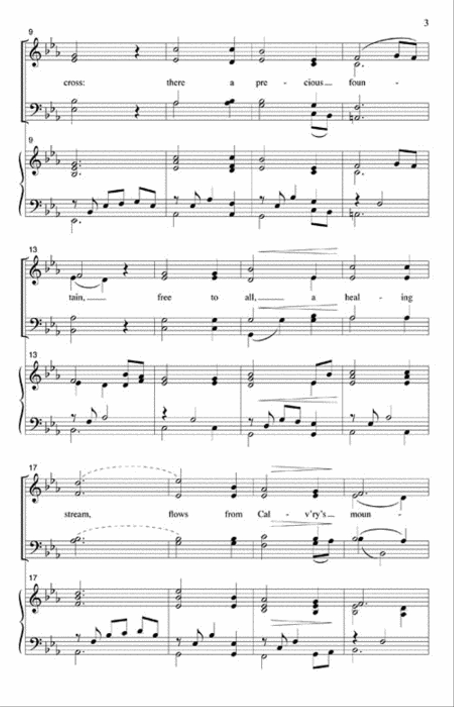 Keep Me Near the Cross 4-Part scores gallery preview page 8