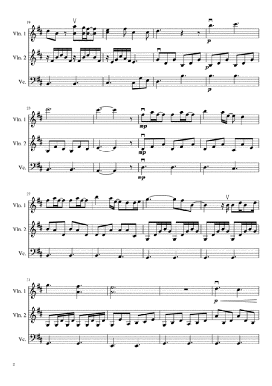 A Thousand Years String Trio scores gallery preview page 3