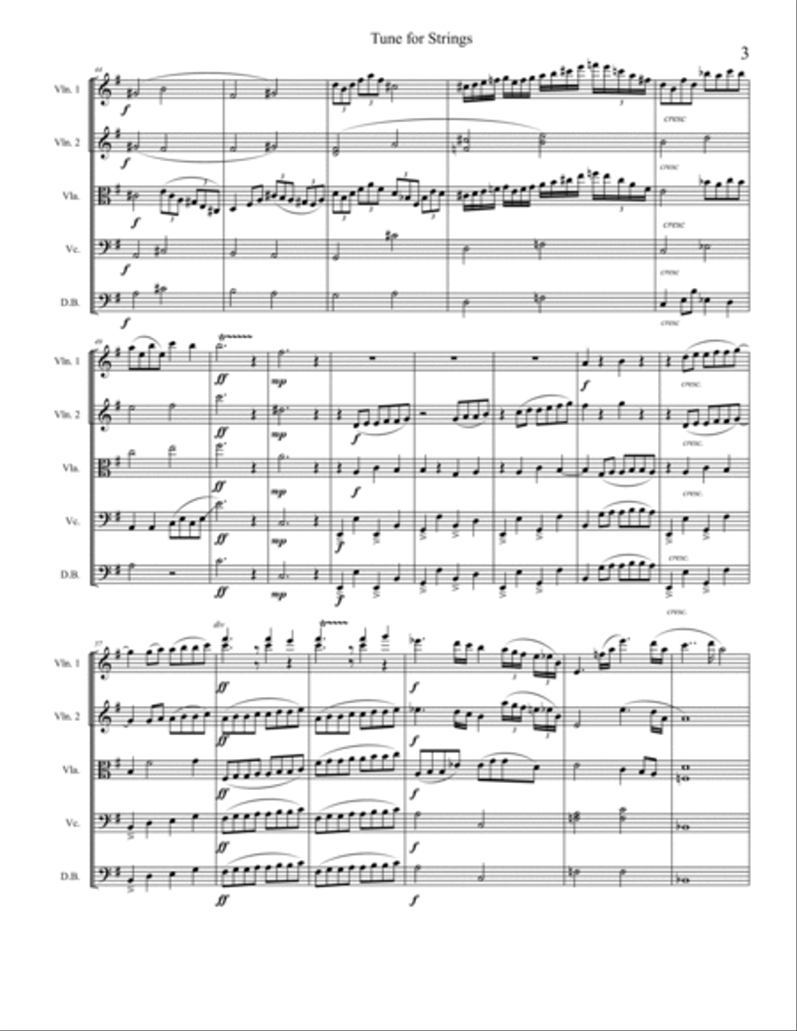 Song for Strings String Orchestra scores gallery preview page 3