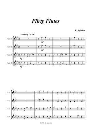Book cover for Flirty Flutes - Quartet for Young Flute Players