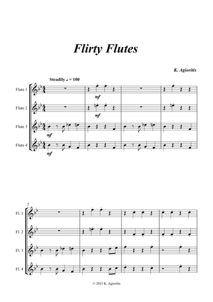 Flirty Flutes - Quartet for Young Flute Players image number null