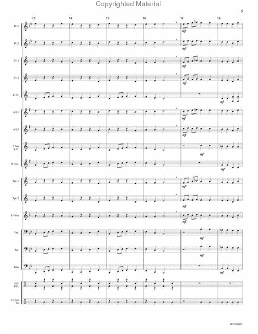 My Dawg My Dawg Concert Band scores gallery preview page 5