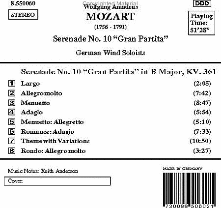 Serenade No. 10 'Gran Partita' image number null