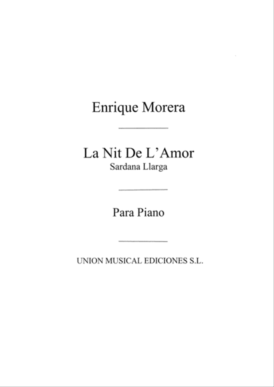 La Nit De Lamor - Sardana Llarga Piano Solo scores gallery preview page 1
