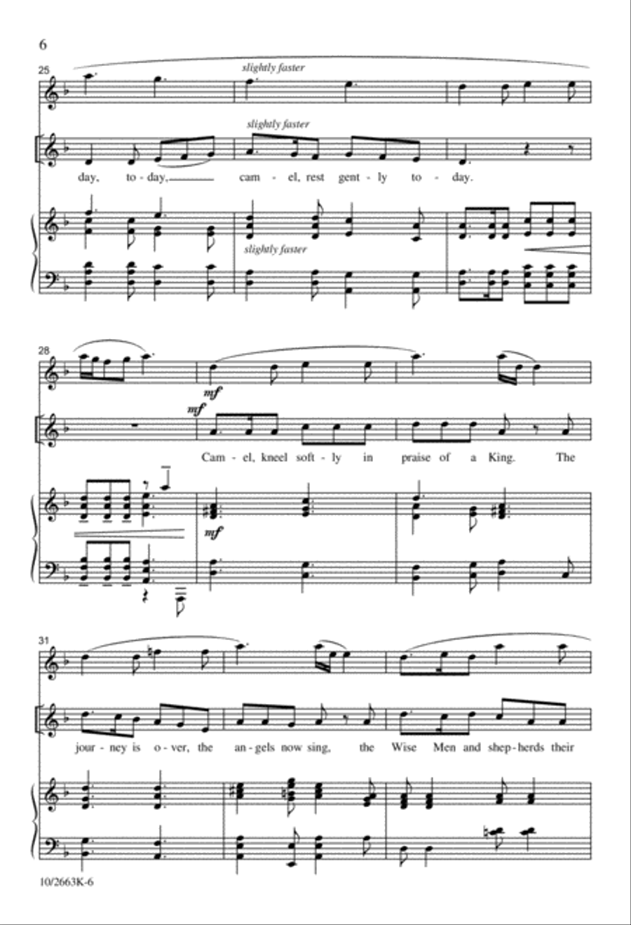 Camel, Kneel Softly Camel, Kneel Softly Unison Choir scores gallery preview page 6