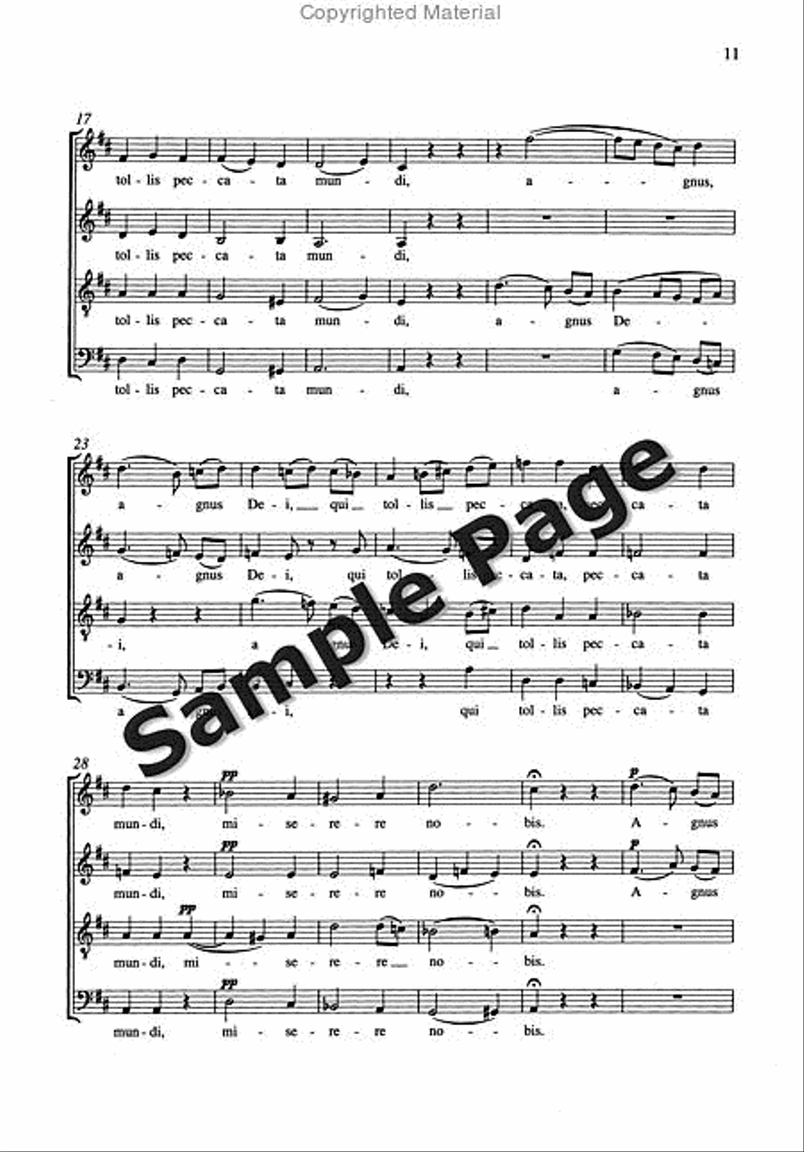 Saetze 4 Einer 'messe' Satb 4-Part scores gallery preview page 12