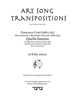 CONTI: Quella fiamma (transposed to B-flat minor)